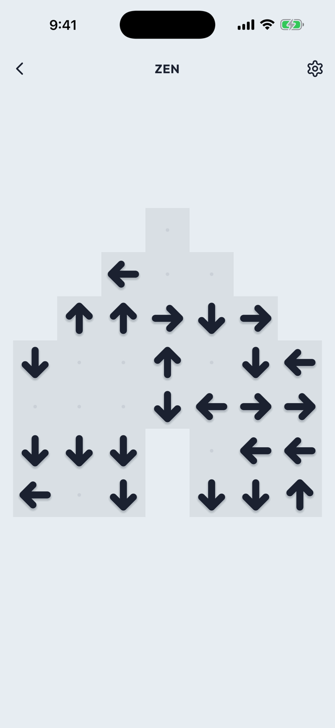 A Zen board in the shape of a house