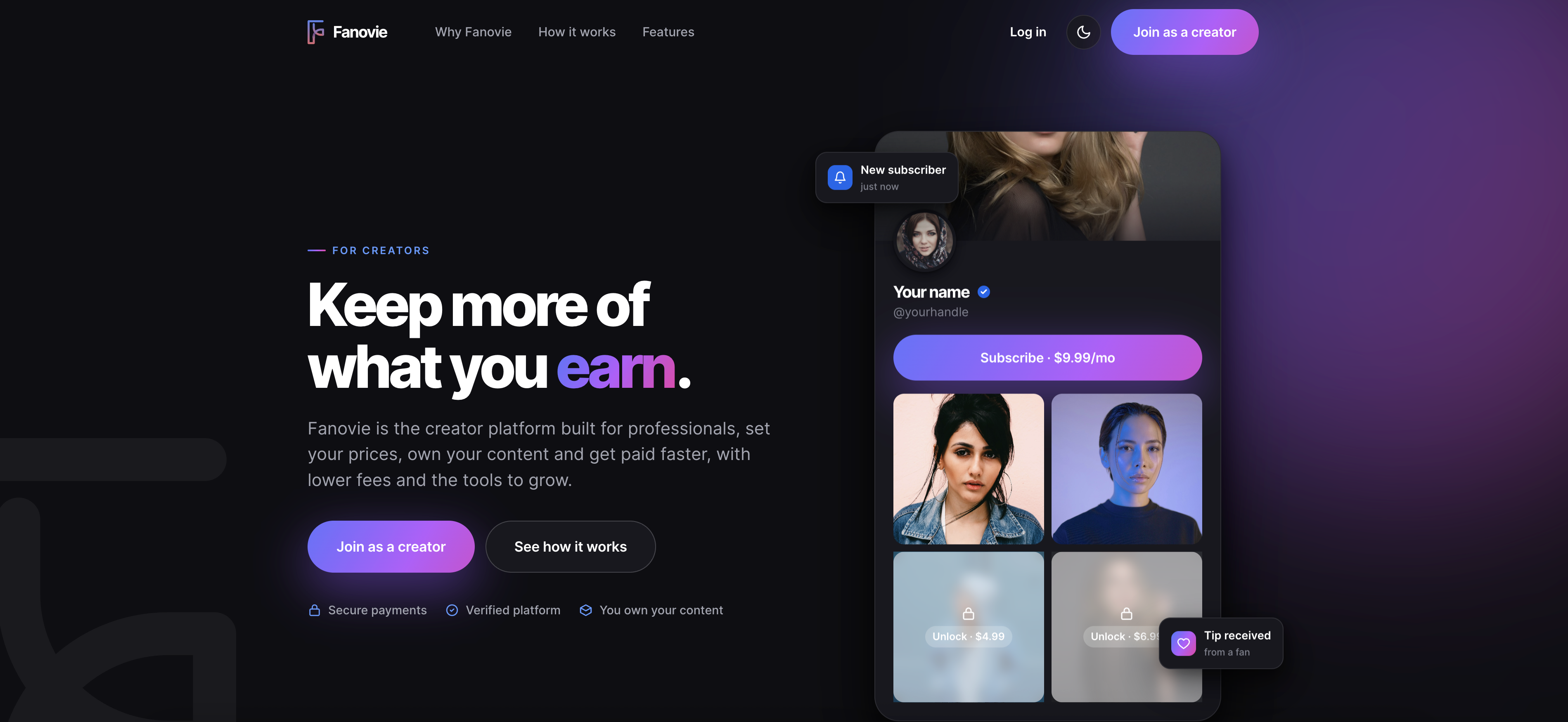 Fanovie — product screenshot